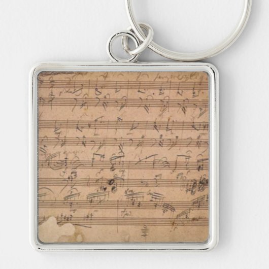 Porte-clés Manuscrit de musique de sonate de Beethoven (Devant)