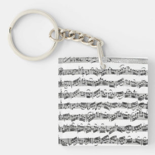 Porte-clés Manuscrit de musique de suite de violoncelle de