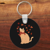 Porte-clés Maple Cat Leaf Automne Bonjour Automne Automne Fun (Recto)