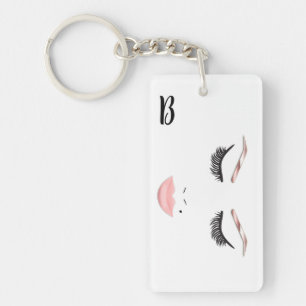 Porte-clés Maquillage Rose Gold Visage Sourcils Lèvres Beauté