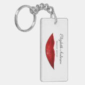 Porte-clés Maquilleur moderne de cosmétologie avec les lèvres (Devant gauche)