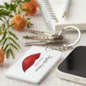 Porte-clés Maquilleur moderne de cosmétologie avec les lèvres (Devant droit)