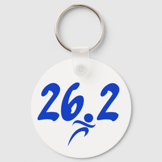Porte-clés Marathon bleu 26,2 (Recto)