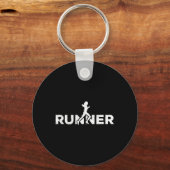 Porte-clés Marathon de course Silhouette Jogging (Recto)