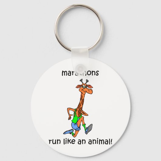 Porte-clés Marathon mignon et drôle (Recto)