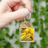 Porte-clés Marble Waves Yellow Digital Paper-55448 (main)