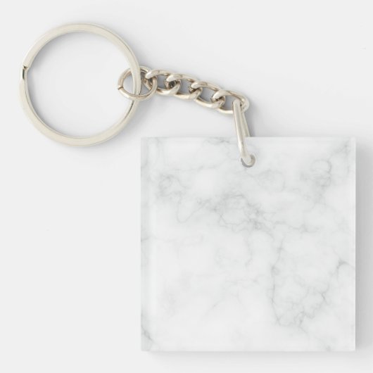 Porte-clés Marbre Blanc Moderne (Devant)
