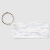 Porte-clés Marbre Blanc Moderne Élégant (Verso)
