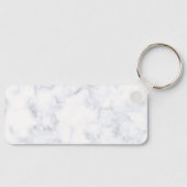 Porte-clés Marbre Blanc Moderne Élégant (Recto)