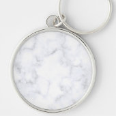 Porte-clés Marbre Blanc Moderne Élégant (Devant)