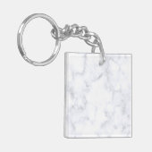 Porte-clés Marbre Blanc Moderne Élégant (Devant gauche)