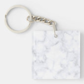 Porte-clés Marbre Blanc Moderne Élégant (Devant)