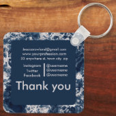 PORTE-CLÉS MARBRE ENTREPRISE CARRÉ PERSONNALISABLE (Verso)