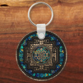 Porte-clés Marbre et or Sri Yantra / Sri Chakra (Recto)