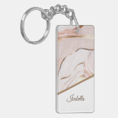 Porte-clés Marbre moderne Luxe Rose or (Devant gauche)