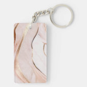 Porte-clés Marbre moderne Luxe Rose or (Dos)
