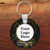 Porte-clés Marbre noir et or (Recto)