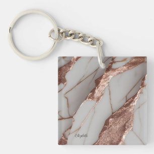 Porte-clés Marbre Pailleté Cuivre Tendance