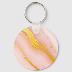 Porte-clés Marbre rose doré veiné
