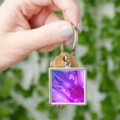 Porte-clés Marbre Violet Exotique (main)
