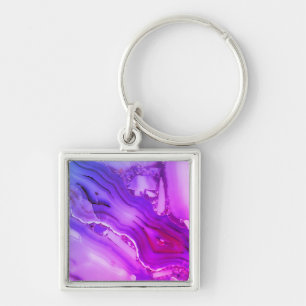 Porte-clés Marbre Violet Exotique 