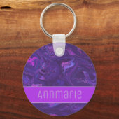 Porte-clés Marbre violet moderne Abstrait (Recto)