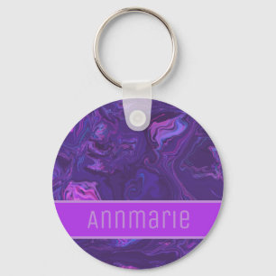 Porte-clés Marbre violet moderne Abstrait