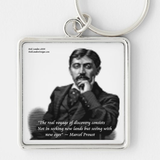 Porte-clés Marcel Proust & Citation célèbre (Devant)