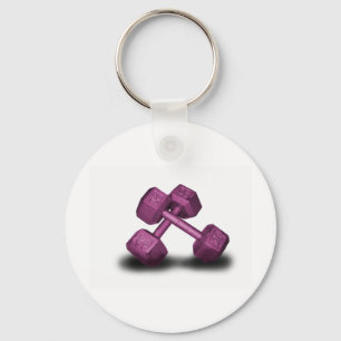 Porte-clés Marchandises roses d'haltères