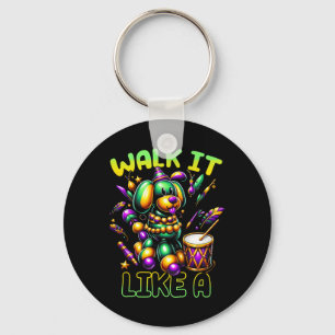 Porte-clés Marche I Ts Like A Bead Dog Mardi Gras Fatmardi Ne