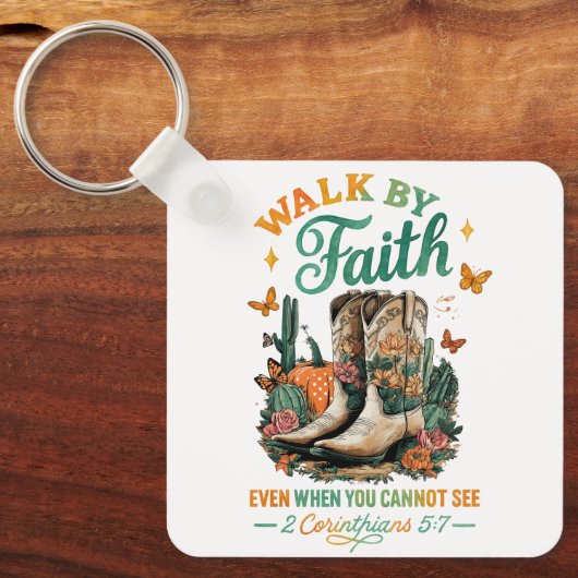 Porte-clés Marche Par La Foi... (Recto)