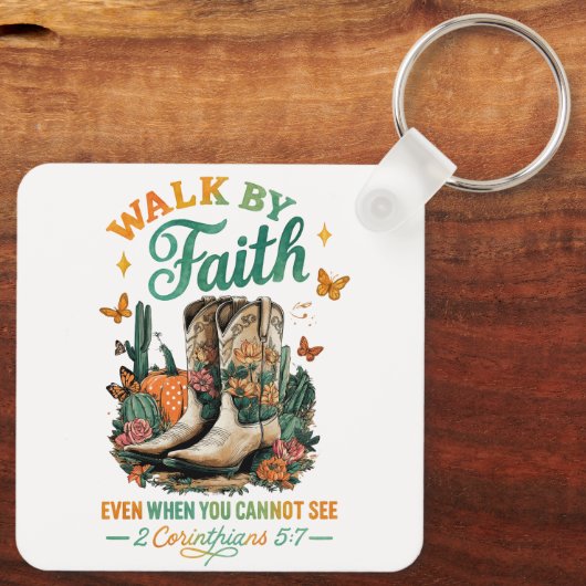 Porte-clés Marche Par La Foi... (Verso)