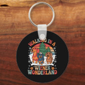 Porte-clés Marche super Dans Un Wonderland Wiener Dachshund T (Recto)