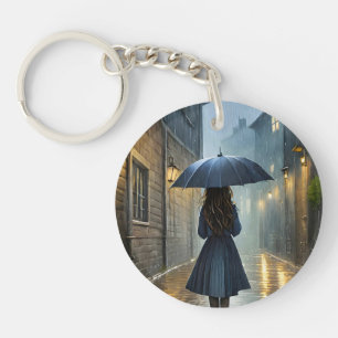 Porte-clés Marcher sous la pluie