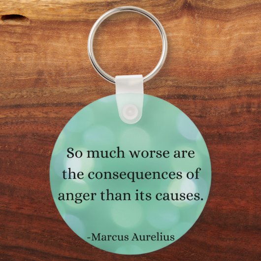 Porte-clés Marcus Aurelius : Conquérir la colère, Trouver la  (Verso)