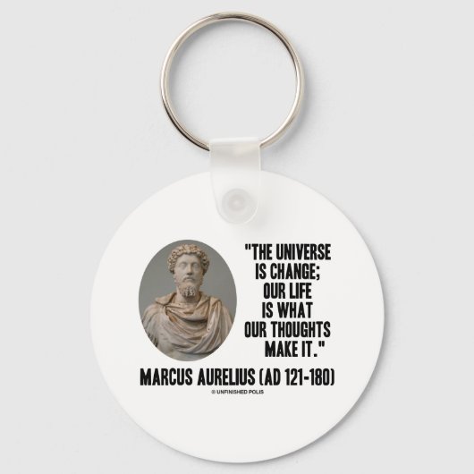 Porte-clés Marcus Aurelius Universe Change Notre Vie (Recto)