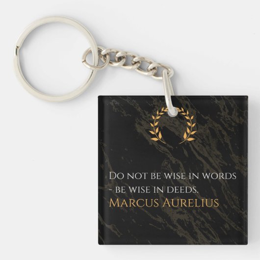 Porte-clés Marcus Aurelius's Wisdom: Actions Speak Louder Tha (Devant)