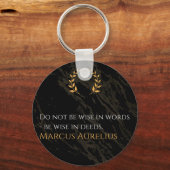 Porte-clés Marcus Aurelius's Wisdom: Actions Speak Louder Tha (Verso)