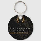 Porte-clés Marcus Aurelius's Wisdom: Actions Speak Louder Tha (Verso)