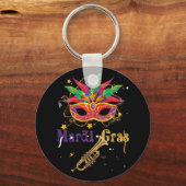 Porte-clés Mardi Gras 2022 Filles perles en Masque Nouvelle-O (Recto)