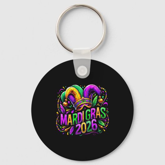 Porte-clés Mardi Gras 2026 Jester Hat Carnival New Orleans Fl (Recto)