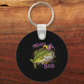 Porte-clés Mardi Gras - Amusant design de pêche (Recto)