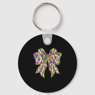 Porte-clés Mardi Gras Coquette Bow Louisiana Festival Femmes