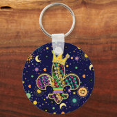 Porte-clés Mardi Gras Fleur (Recto)
