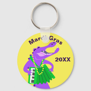 Porte-clés Mardi Gras Gator