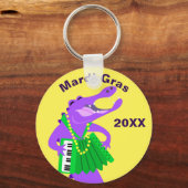 Porte-clés Mardi Gras Gator violet (Recto)