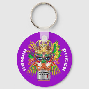 Porte-clés Mardi Gras Gumbo Queen View