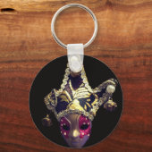 Porte-clés Mardi Gras Jester Mask Colourful (Verso)
