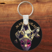 Porte-clés Mardi Gras Jester Mask Colourful (Recto)