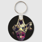 Porte-clés Mardi Gras Jester Mask Colourful (Verso)